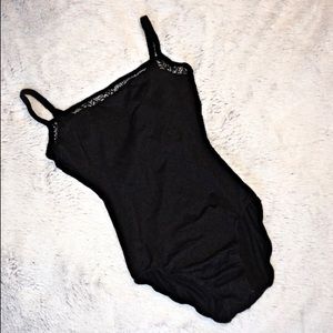 Lace Black Camisole Dance Leotard